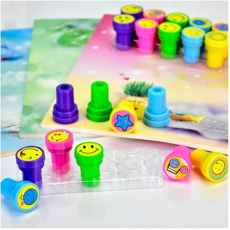 Set 10 Timbres Sellos Motivación Infantiles