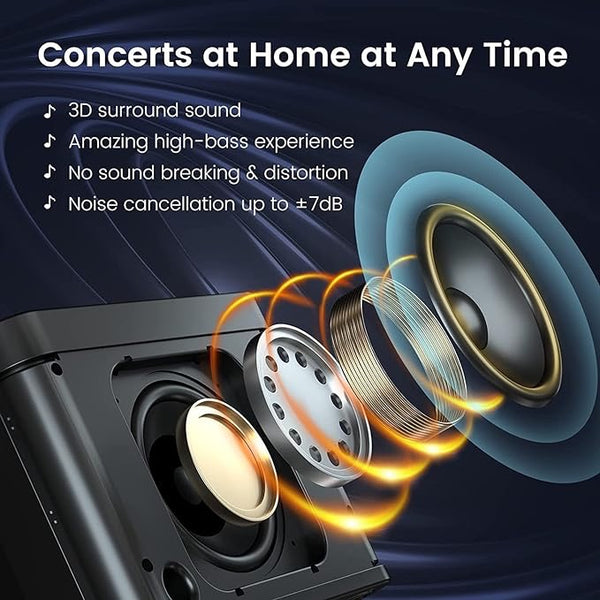 Parlante Bluetooth Karaoke Portátil Screamer Dos Micrófonos