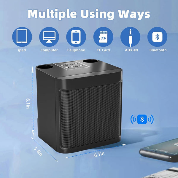 Parlante Bluetooth Karaoke Portátil Screamer Dos Micrófonos