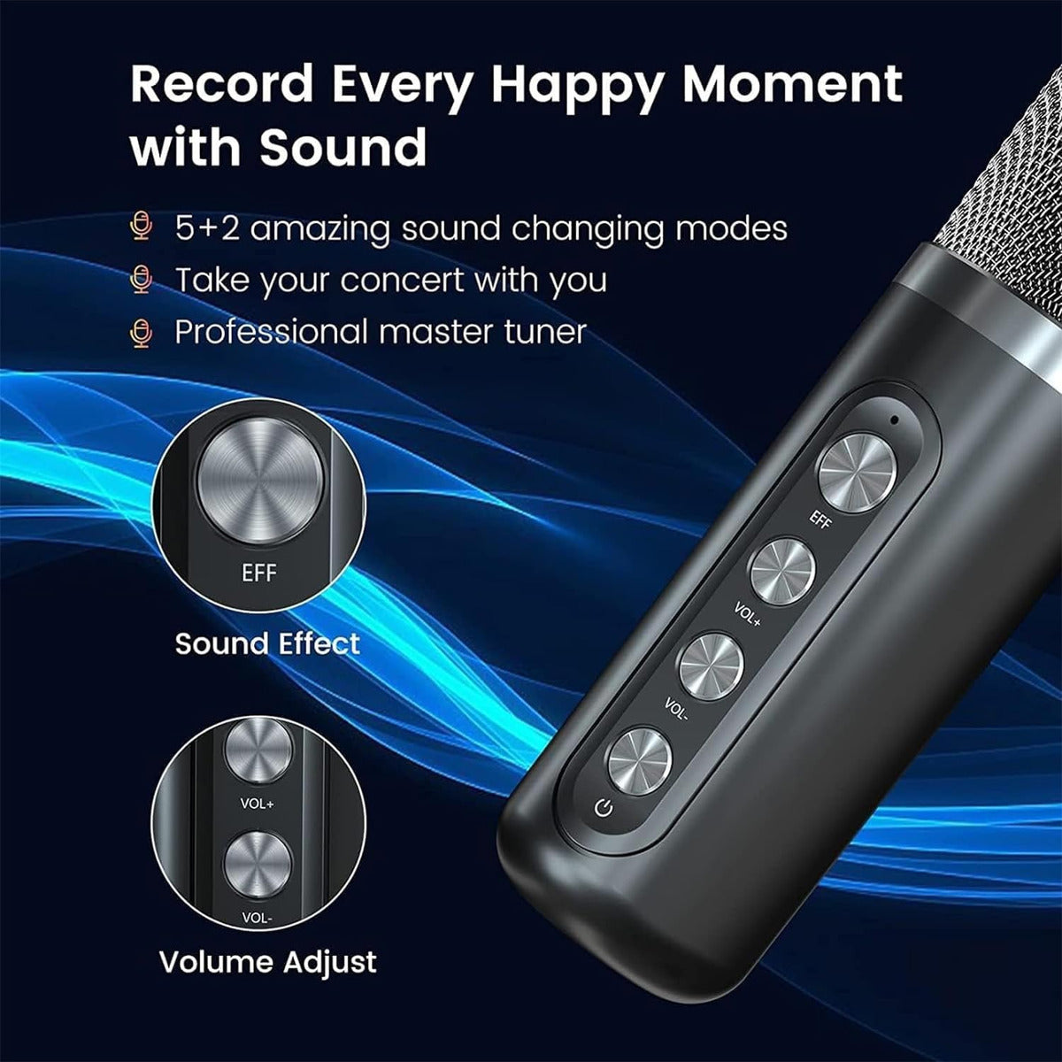 Parlante Bluetooth Karaoke Portátil Screamer Dos Micrófonos