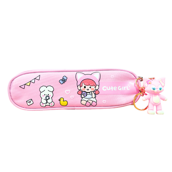 Estuche Kawaii Con llavero De Gatito