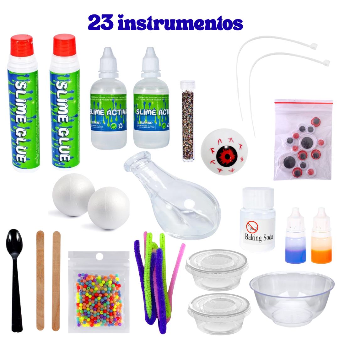 Kit De Hacer Slime Monstruo Lavable Experimento Para Niños