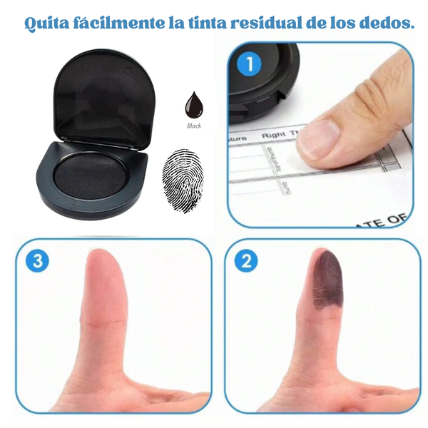 Huellero Dactilar Con Tinta Negra