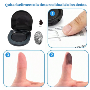 Huellero Dactilar Con Tinta Negra