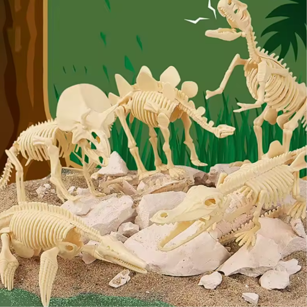 Kit Arqueólogo Excavación Fósil Dinosaurio Armable