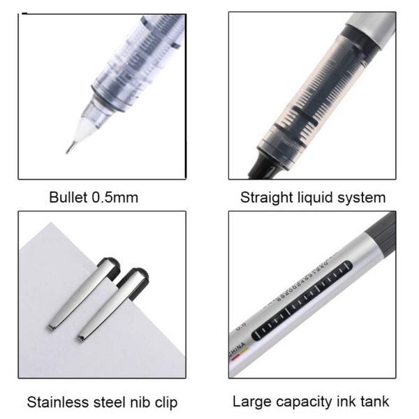 Lápices Pasta Bolígrafo Secado Rápido 0,5 Mm Pack De 12