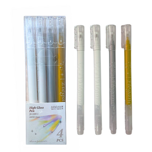 Lápices Tinta Gel Metalizados Set De 4