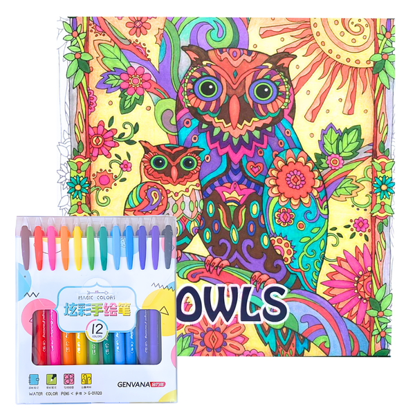 Mandalas Para Colorear 96 Dibujos + Lápices Tiralíneas 12 Colores