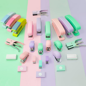 Corchetera Grapadora Kawaii Macaron Colores Pastel