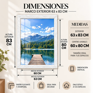 Marco Para Foto Cuadro Decorativo 60x80 Cm Portarretrato