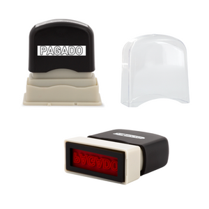 Sello Automático Pagado Tinta Negra Timbre De Oficina