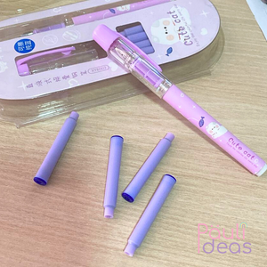 Pluma Estilográfica Recargable Con 4 Repuestos De Tinta