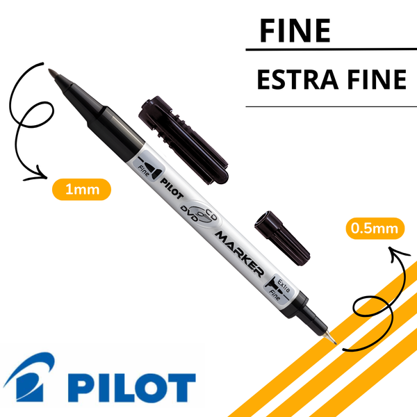 Marcador Doble Punta Permanente Pilot Cd/dvd Marker