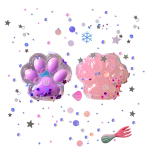 Squishy Patita De Gato Pegajosa Set De 2 Juguete Antiestrés