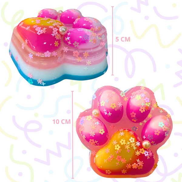 Squishy Patita De Gato Grande Pegajosa Con Luz Led