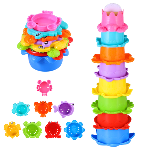 Torre Apilable Animalitos Para Bebés Juguete Didactico