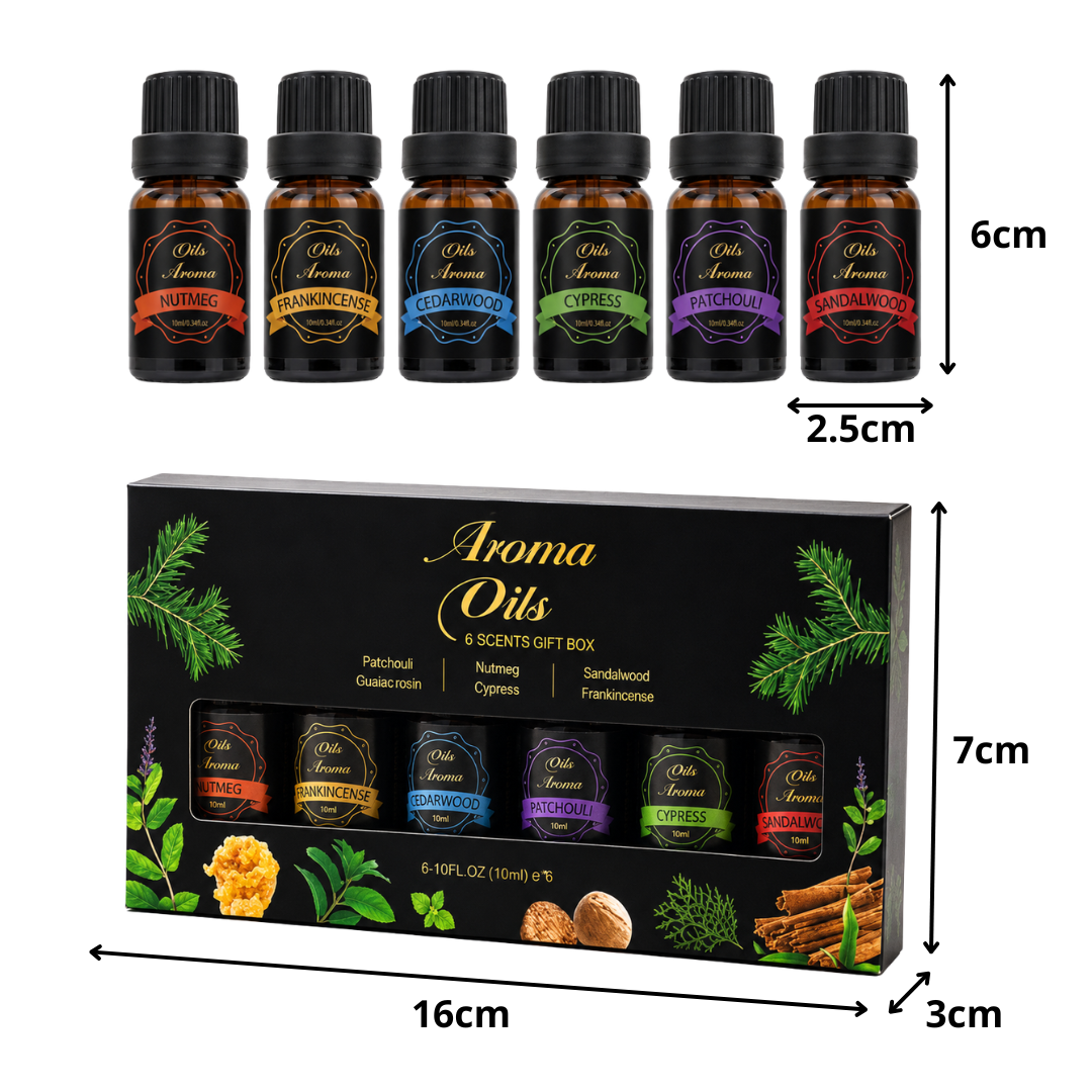 Aceites Aromáticos Para Difusor Pack 6 Fragancias Naturales