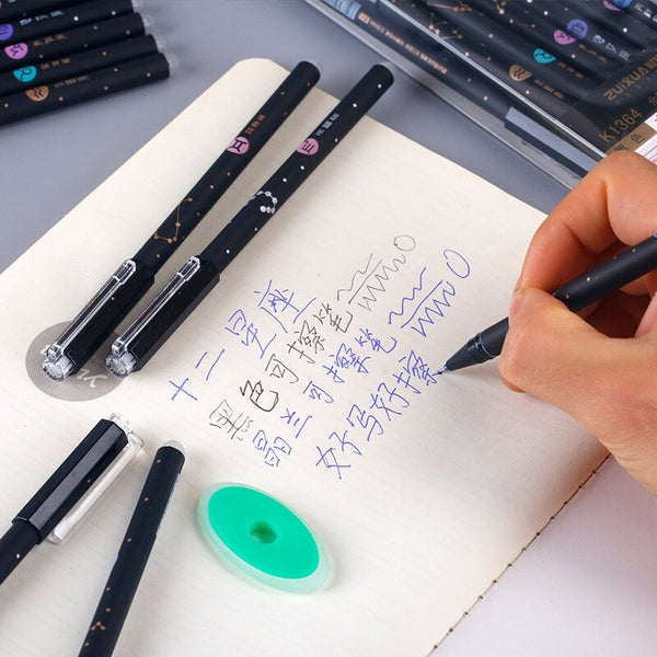 Caja 12 Lápices Tinta Gel 100% Borrable 0.5 Mm Lápiz Kawaii