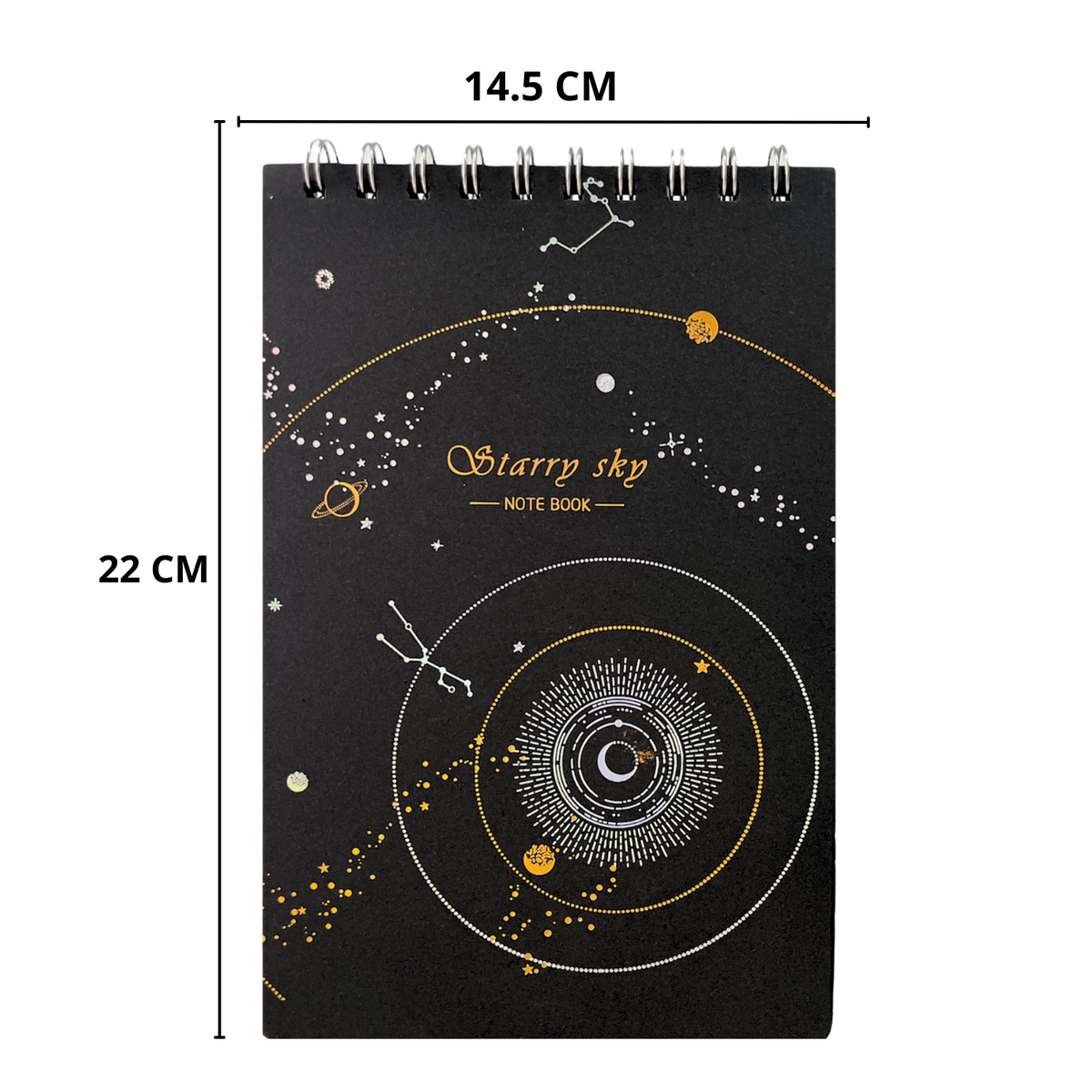 Croquera Hojas Negras + 12 Lápices Metalizados Kawaii