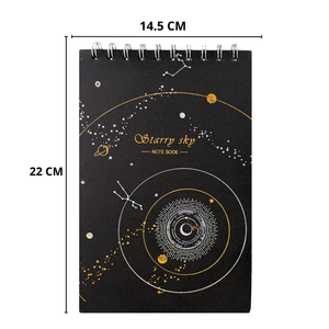 Libreta Hojas Negras + 12 Lápices Gel Colores Pasteles