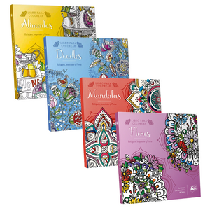 Set de 4 Libros Mandalas para Colorear