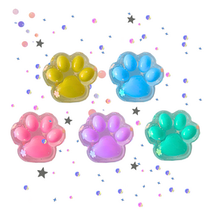 Mini Squishy Pegajosa Patita De Gato Antiestrés Pack De 5