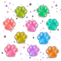 Mini Squishy Pegajosa Patita De Gato Antiestrés Pack 10