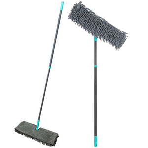 Trapero De Microfibra Y Pulidor Con Mango Extensible 2 En 1