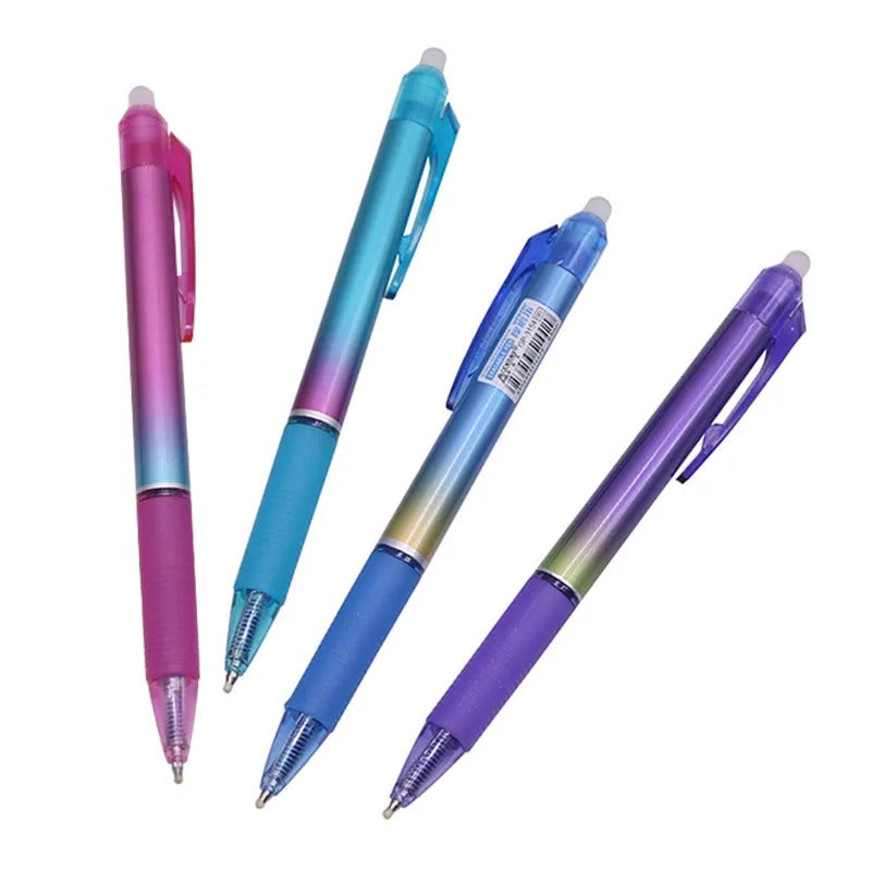 Set 12 Lápices Tinta Gel Borrable Diseños Kawaii