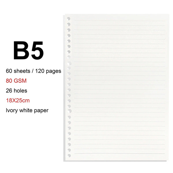 Repuesto De Hojas Para Libreta Anillada B5 Languo